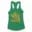 Saami Kannu Kuthing Women's Racerback Tank in Solid Kelly Green Color